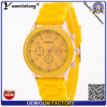 Yxl-789 2016 Moda Genebra Silicone Quartz Watch Mulheres Jelly Sport Wristwatch, Mulher Brand Brand Vestido